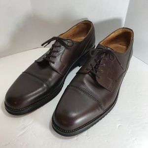 E.T. Wright Cap Toe Brown Shoes Size 14 S Italy